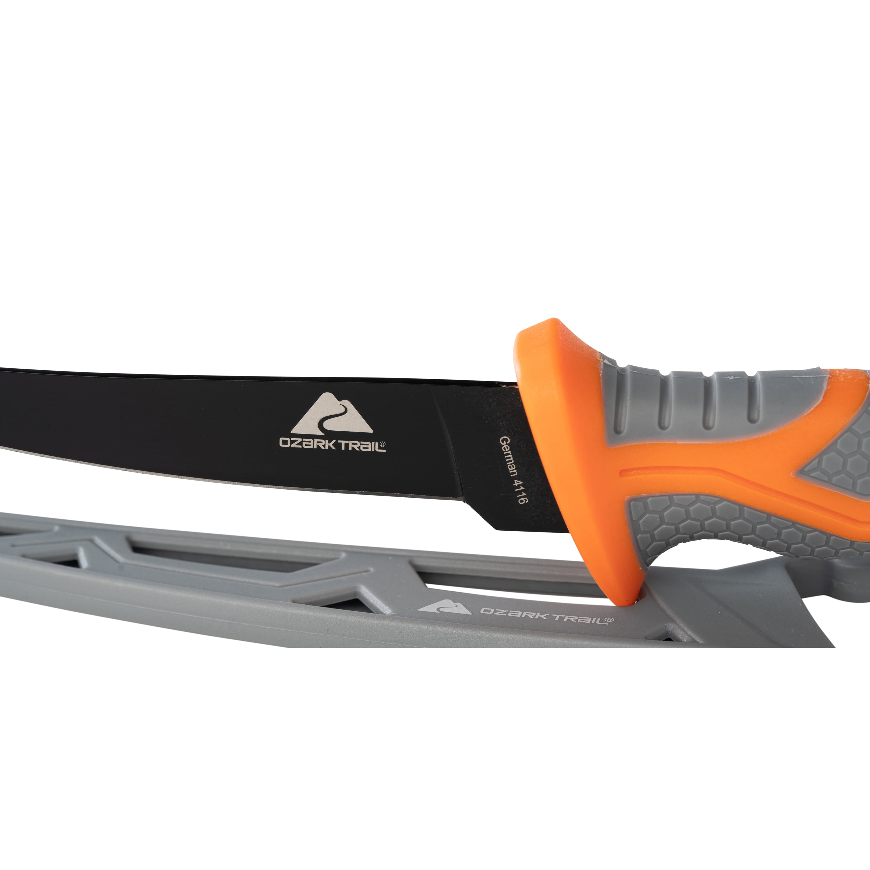 Ozark Trail Carbon Steel Plier and Fillet Straight Edge Knife Combo Pack,  6, Orange 