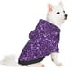 thumbnail image 2 of Fotbe Purple Glitter Sudadera con Estampado para Perros Pequeños – Suéter con Capucha para Mascotas, Tela Suave de Forro Polar con Bolsillo-Large, 2 of 7