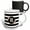 Multicolor, variant on 3drose, Floral Letter R Monogram - Black and White Stripes and Flowers Initial, 11oz Magic Transforming Mug