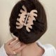 thumbnail image 4 of Pinzas para el cabello para mujer, pinzas grandes para cabello fino, grueso y rizado, pinzas para el cabello antideslizantes de sujeción fuerte, café claro, 4 of 5