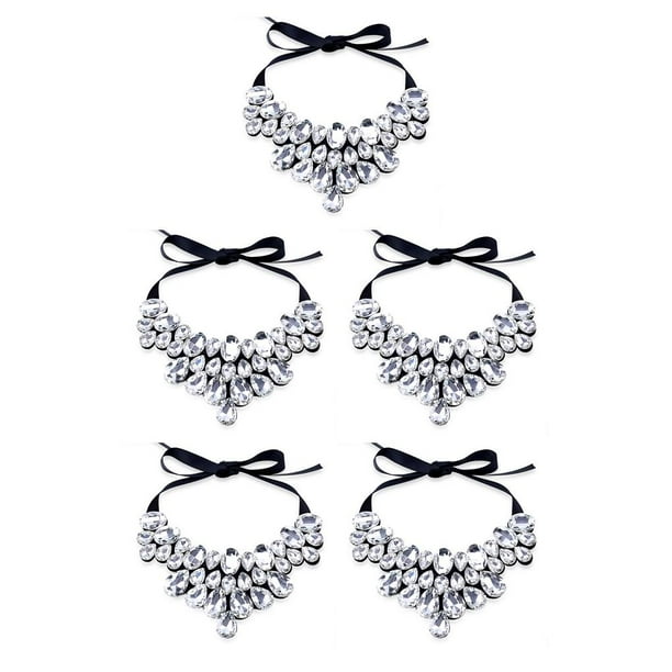 Qarigey Collar de mujer, gargantillas, colgantes, Gargantilla para niñas, adorno para el cuello, accesorios para vestido de fiesta y banquete, Type2 NO2