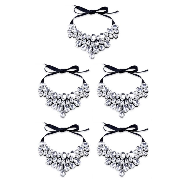 Qarigey Collar de mujer, gargantillas, colgantes, Gargantilla para niñas, adorno para el cuello, accesorios para vestido de fiesta y banquete, Type2 NO2