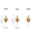 thumbnail image 3 of 7.09Inch Vintage Gold Chandelier Ornaments Holiday Ornaments for Christmas Tree, Shatterproof Decorations, Assorted Classic Shapes, Elegant Home Decor Accents, 3 of 3