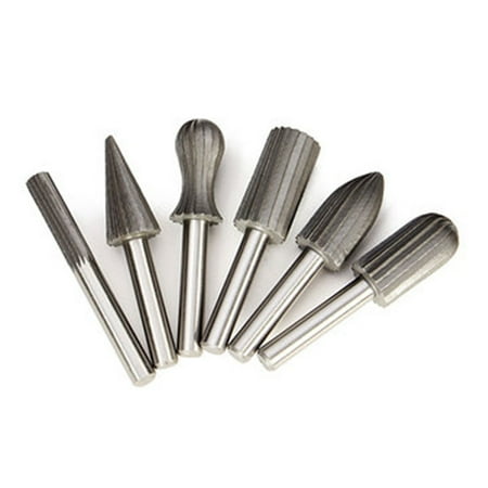 

6pcs Tungsten Steel Carbide Burrs For Rotary Drill Bit Die Grinder 6mm Shank PO