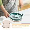 thumbnail image 5 of WHAMVOX 4Pcs Wood Trivet Kitchen Table Mat Protective Ivory Living Room, 5 of 5
