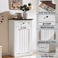 thumbnail image 4 of Aitjunz 10 Gallon Tilt Out Trash Can Cabinet with Drawer, Wooden Farmhouse Kitchen Cabinet with Hidden Trash Can Storage, White, 4 of 8