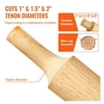 thumbnail image 4 of Log Tenon Cutter Kit - 1", 1.5", & 2" - Dual Blade, Aluminum Steel - DIY Log Furniture, Beds, Railings, Fences - Home Master Tool, 4 of 7