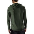 thumbnail image 4 of Htwon Men Hoodie Active Sportswear Long Sleeve Fleece Workout Gym Pullover Activewear, 4 of 17