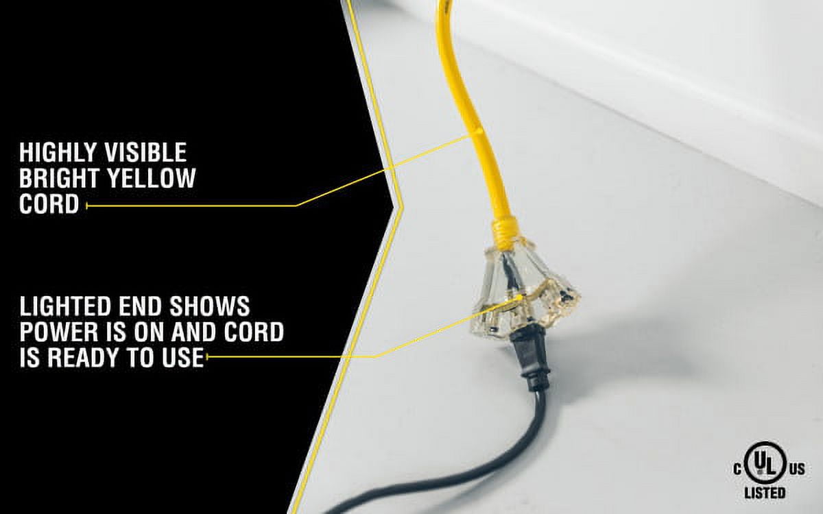 STANLEY Verlängerungskabel 8 Fuß – Robustes Allwetter-Kabel Für Innen & Außen