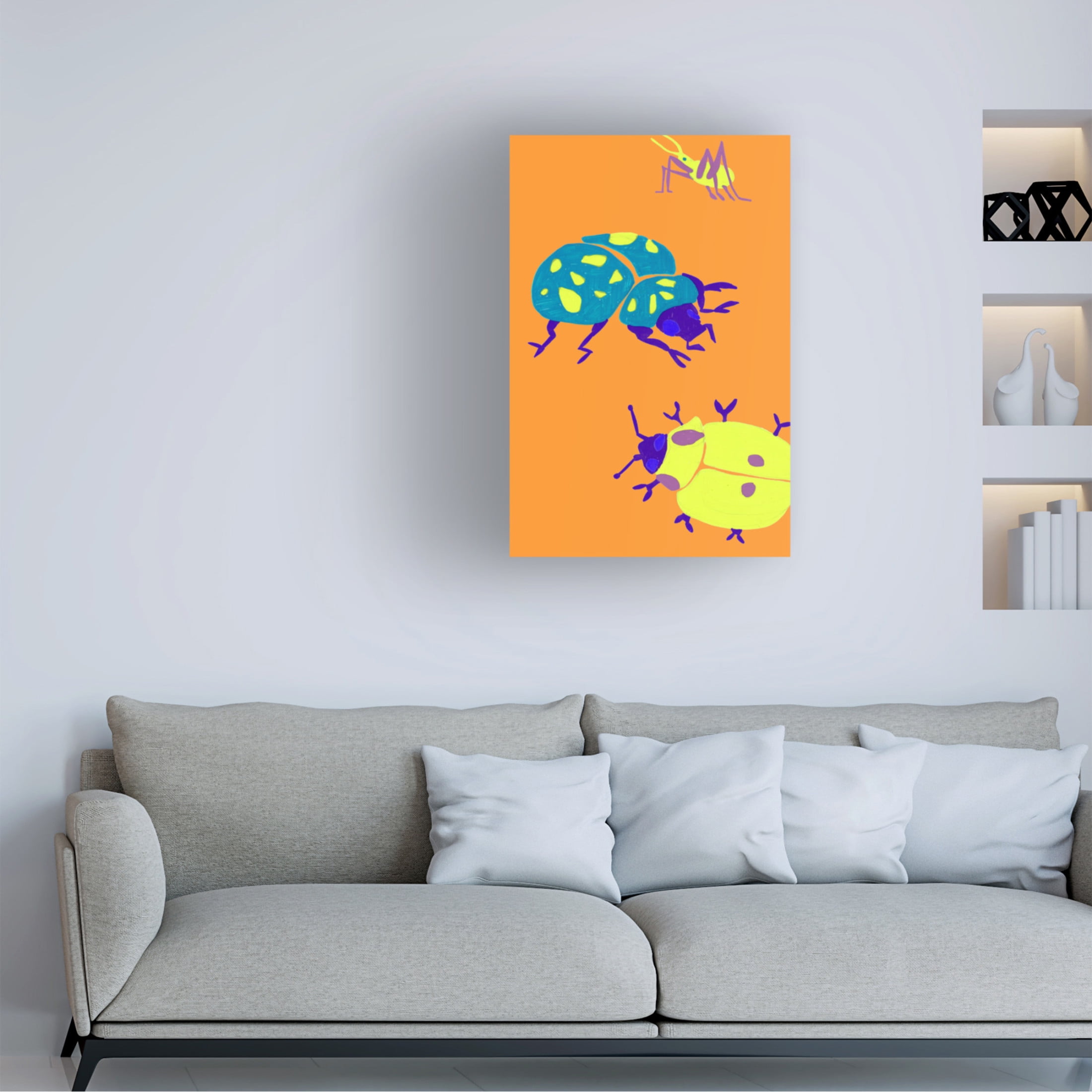 Trademark Fine Art Ania Zwara  Sunny Ladybugs Canvas Wall Art