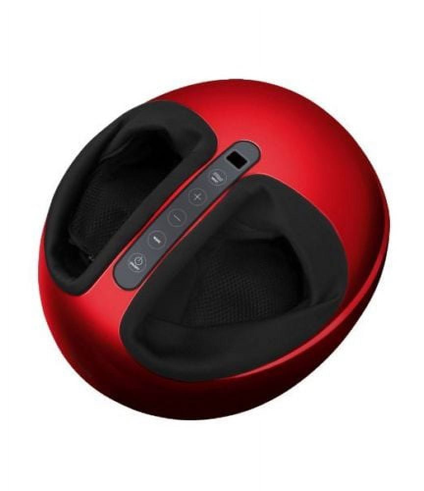 uComfy Shiatsu Foot Massager with Deep Kneading, Heat Features, Air Compression and Multi Level Massage Settings, Red, As Seen on TV