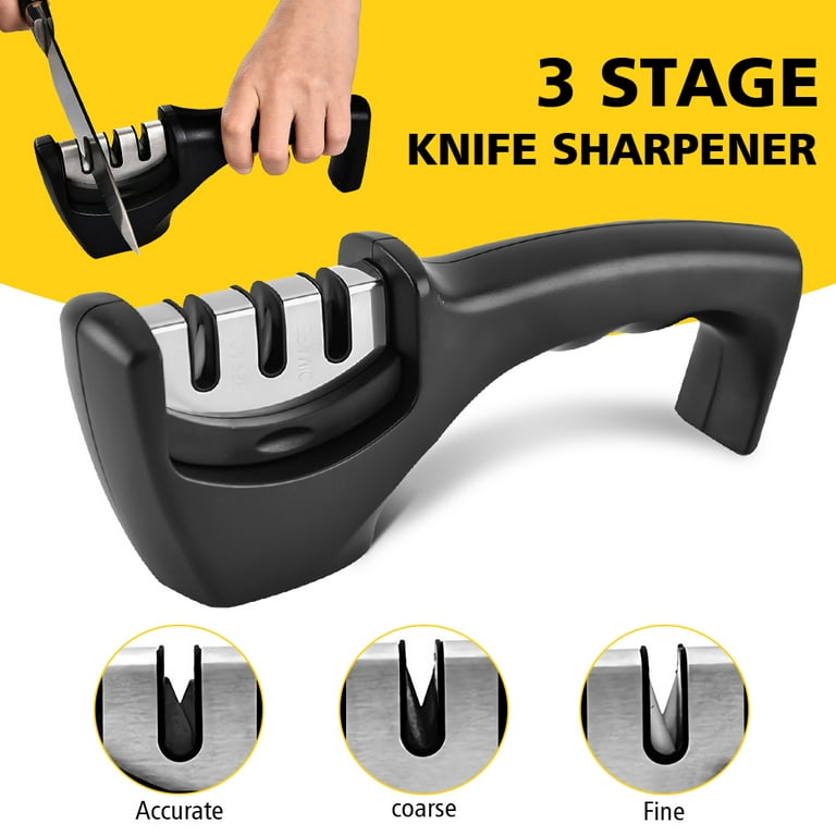MDHAND 9-Piece Kitchen Knife Set, Stainless Steel Professional Cutlery Knife  with Knife Sheaths, Ultra Sharp Kitchen Knives with Knife Sharpener 