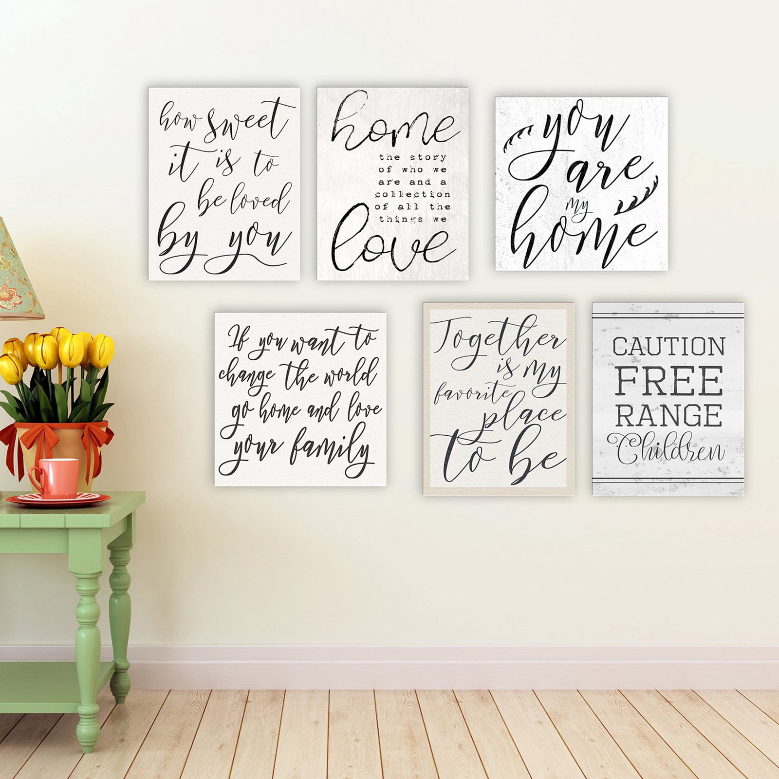 The Stupell Home Decor Collection Home and Love Story of Who We Are Wall Art