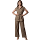thumbnail image 1 of Conjunto 2 Piezas, Blusa Estilizada con Cinturón y Pantalón Fluido, Outfit Moderno y Sofisticado para Mujer, 1 of 5