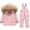 Pink, variant on Kid's Snowsuits Boys Ski Suits Jackets Girls Waterproof Coats Boys Girls Fashion Solid Color Down Jackets Keep Thickening Warm Outdoor Coat Jumpsuit Set Yellow 2 Years
