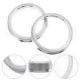 thumbnail image 3 of Miangastore Silver Car Hub Center Caps 4Pcs 2.8X2.8In, 3 of 8