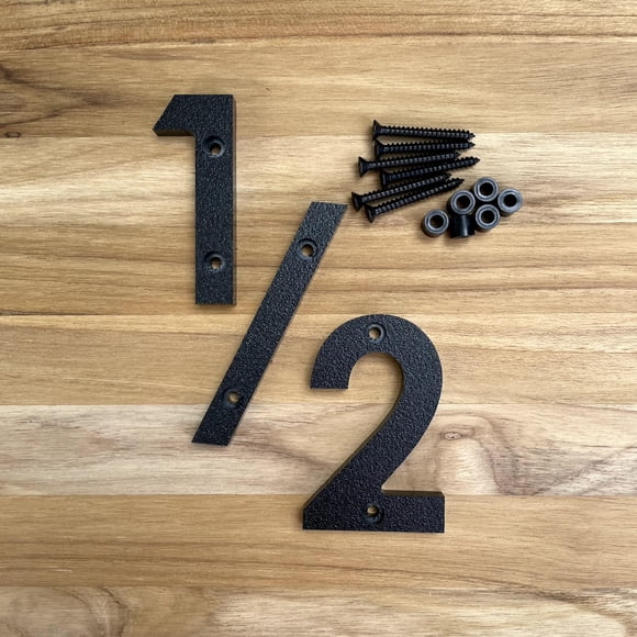House Numbers Go Home Numbers, 5 cm, plástico moderno, negro y blanco