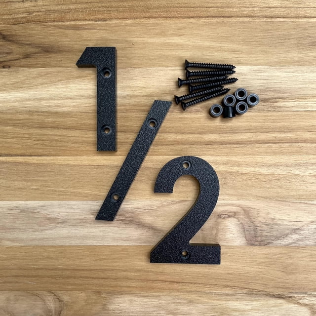 House Numbers Go Home Numbers, 5 cm, plástico moderno, negro y blanco