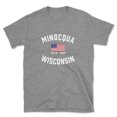 thumbnail image 1 of Minocqua Wisconsin Patriot Men's Cotton T-Shirt, 1 of 1