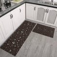 thumbnail image 2 of Brown Star Moon Constellation Pattern Kitchen Rugs Sets Of 2,Anti Fatigue Kitchen Mat Rugs Non Slip Washable,Decorative Kitchen Floor Mats for Kitchen,Sink,Laundry,17"x30"+17"x47", 2 of 7