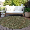 thumbnail image 5 of Addison Rugs Chantille Indoor/Outdoor Transitional Geometric, Abstract Emerald Washable Round Rug, 8' x 8', 5 of 5