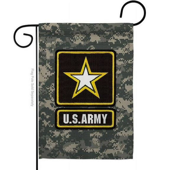 Breeze Decor G158423-BO US Army Camoflash Garden Flag Armed Forces 13 x 18.5 in. Double-Sided Decorative Vertical Flags for House Decoration Banner Yard Gift