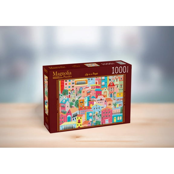 Magnolia Colorful Houses Jigsaw Puzzle