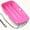 Pink, variant on 36 Inch Red Snow Sled for Kids & Adults, High-Speed Downhill Toboggan with Pull Rope & Handles, for Winter Sports
