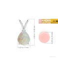 thumbnail image 6 of Angara Natural Opal Necklace - Pear Shaped Opal Pendant Necklace for Women (Size-9x7mm) - October Birthstone Jewelry | 950 Platinum Necklace, 6 of 11