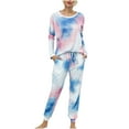 thumbnail image 1 of Pompotops Mode Femmes en Vrac Imprimé Pantalon à Manches Longues Casual Deux Pièces Costume, 1 of 8