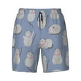thumbnail image 4 of Lsque Mens Swim Trunks Cute Fat Cat Pattern - Bathing Suit Compression Liner - Beach Swim Shorts Swimwear - (S-3XL) - Stretch Quick Dry -Small, 4 of 9