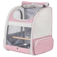 thumbnail image 3 of ORIZZP Bird Carrier Backpack with Wooden Stand Perch, Bird Travel Carrier Backpack (Pink, Bird Backpack), 3 of 7