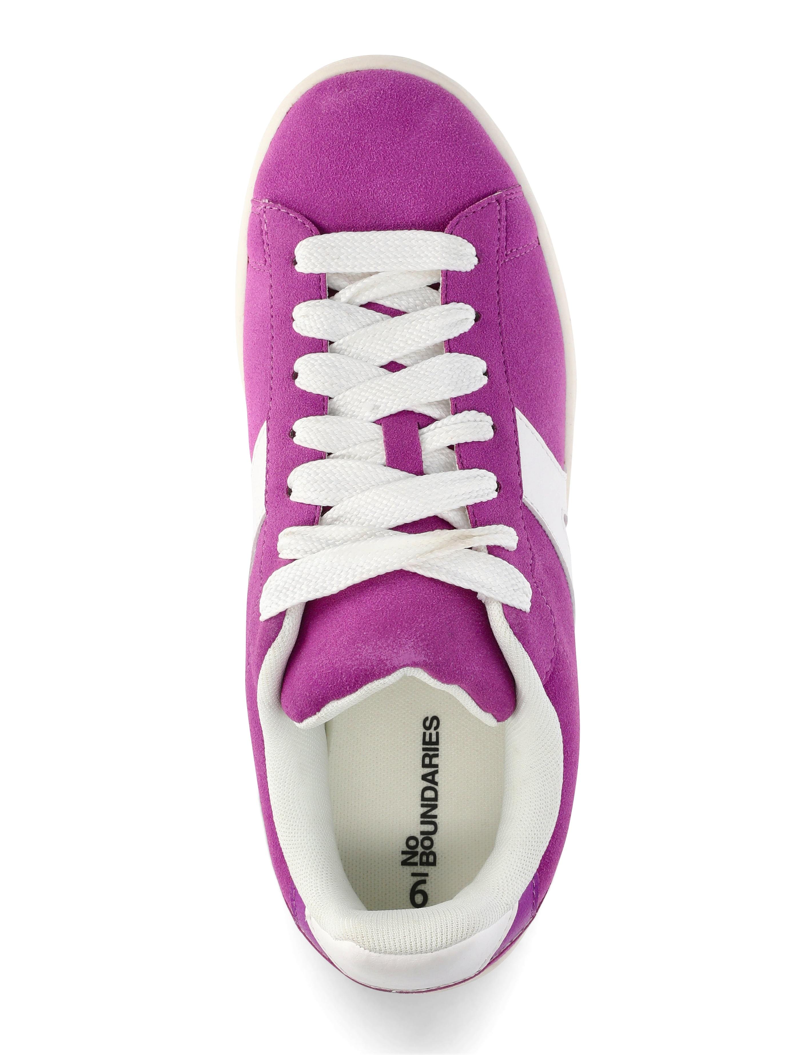 No Boundaries Women's Chunky Lace-Up Skate Sneakers