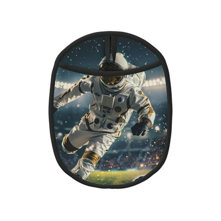 

Tebeau Astronaut Soccer Field Print Silicone Pot Holders Multi-Purpose Hot Pads for Kitchen Trivets Potholders Oven Mitts for Baking Cooking Hot Dishes Pans Heat Resistant