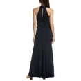 thumbnail image 2 of Eliza J womens  Gathered Halter Gown, 8, Blue, 2 of 3