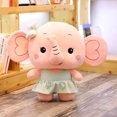 thumbnail image 4 of Elefante de dibujos animados pareja muñeco de peluche estatuilla de juguete juguete de peluche regalo para niños bebé, 4 of 12