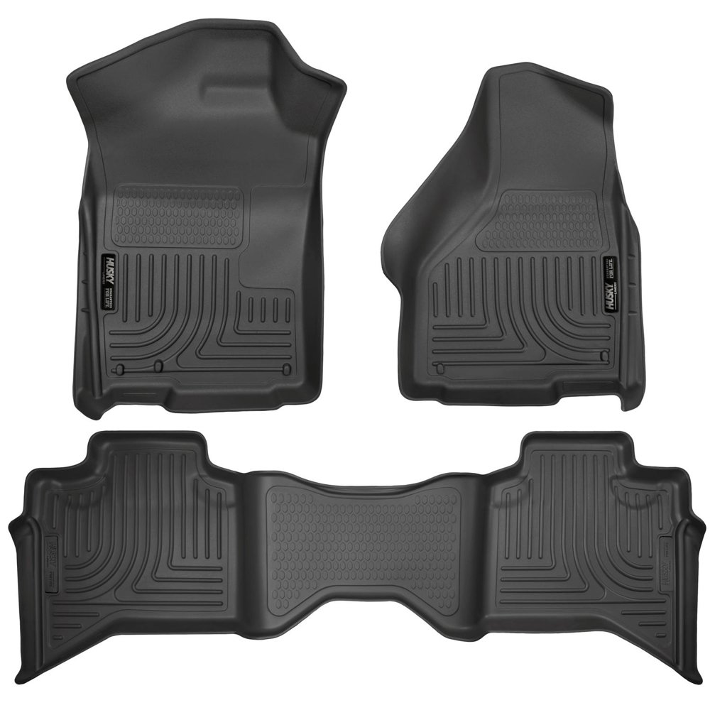 Husky Liners Front & 2nd Seat Floor Liners Fits 0917 Ram 1500 Quad Cab