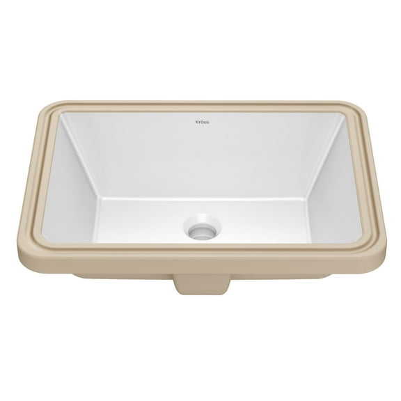 Kraus Kcu-244 Elavo 20-1/4" Rectangular Vitreous China Undermount Bathroom Sink - White