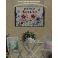 thumbnail image 3 of 4th of July Outdoor TV Cover 40 to 43 Inch Weatherproof, Independence Day Red Blue Floral Rustic 600D Oxford TV Covers with Waterproof Zipper, Outside Flat TV Screen Protector Size 40"Wx25"Hx4.5"D, 3 of 7