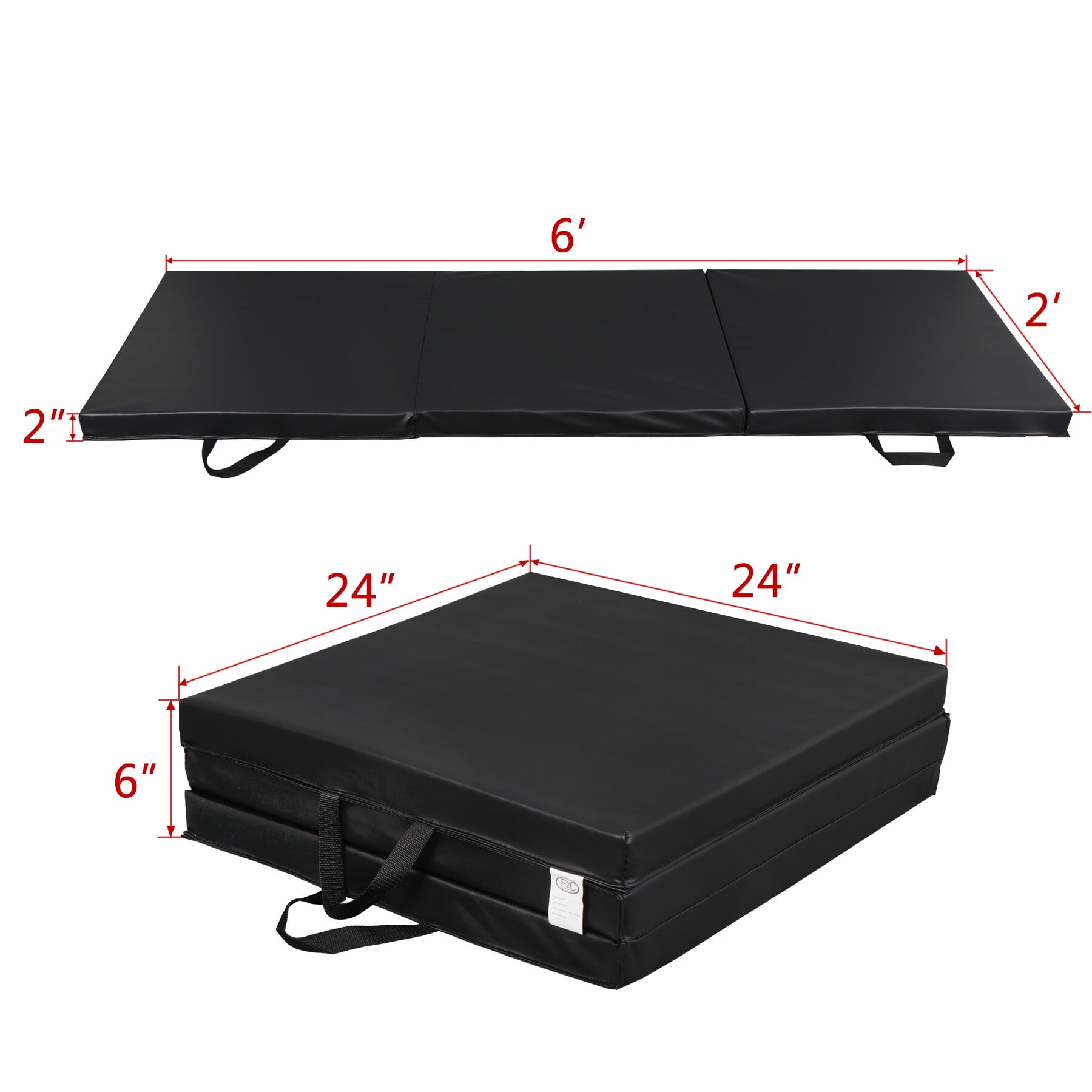ZenSports 6'x2' Fitness Workout Padded Foldable Foam Gym Mat ZenSports 6'x2' Fitness Workout Padded Foldable Foam Gym Mat