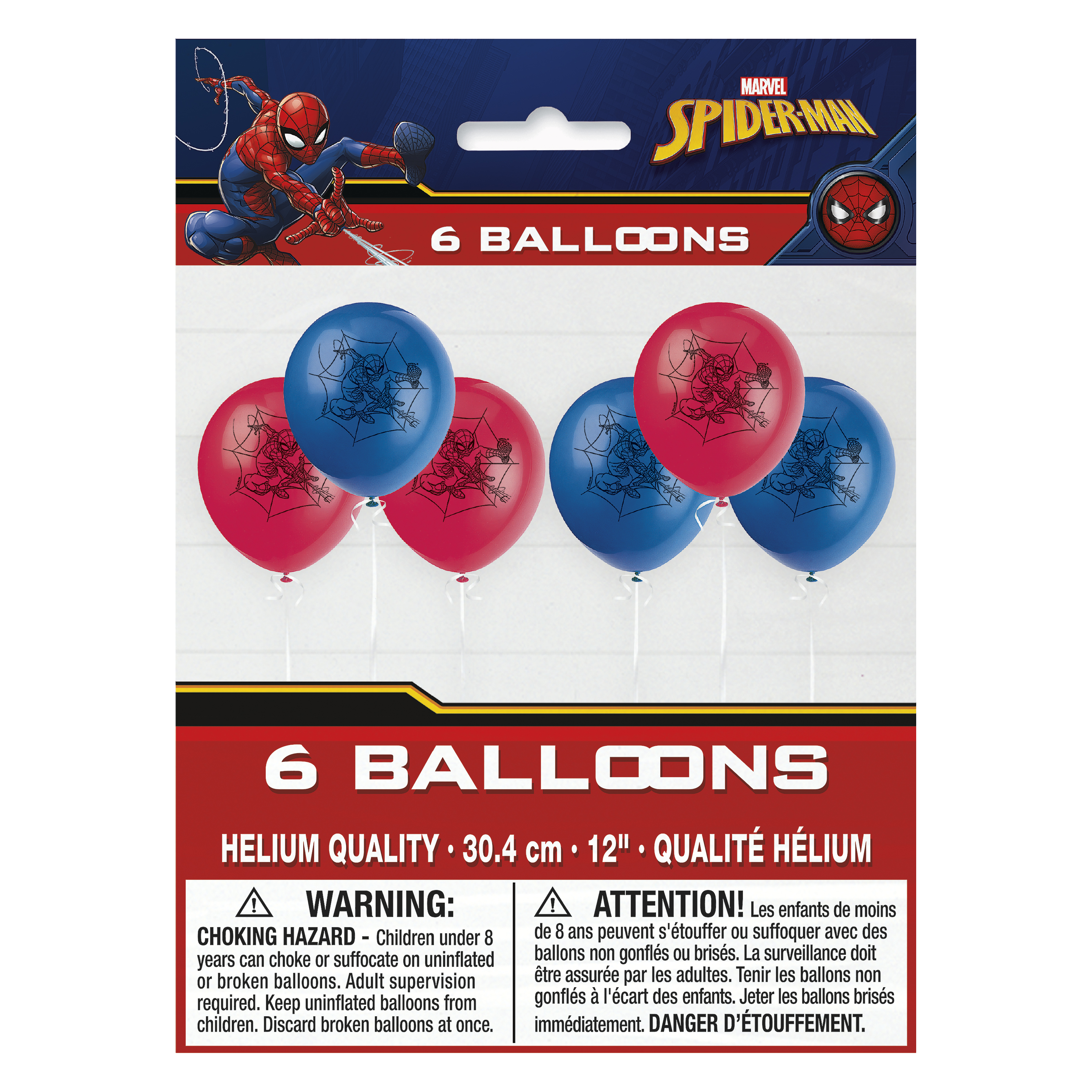 Amscan Spider-Man Latex Balloons, Multicolor, 12 in, 6 Count photo 3
