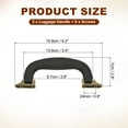 thumbnail image 2 of Uxcell Leather Luggage Handle, Replacement Strap Handle for Handbag Black, Bronze 2 Count, 2 of 7