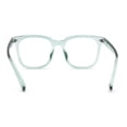 thumbnail image 4 of Nerdy Large Horn Rim Rectangular Blue Light Filtering Computer Eyeglasses Green, 4 of 4