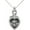 Diamond Clear, variant on Solid 925 Silver Heart Ribbon Pendant Necklace with CZ Gemstone Birthstone
