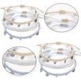 thumbnail image 3 of Juego de 2 tobilleras de cuerda impermeable para mujer, joyería con cuentas, pulsera trenzada ajustable Adepaton BST3002982-6, 3 of 5