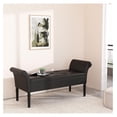 thumbnail image 2 of Drevy Storage Ottoman Bench Bedroom Bench Bed Entryway Hallway Chest/Footrest/Padded Seat (O70324-BL, BL), 2 of 3