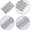 thumbnail image 5 of 1/2Inch 15Yards Metallic Lace Trim Embroidered Silver Centipede Edge Ribbon Applique Gimp Woven Edging Trimmings, 5 of 6