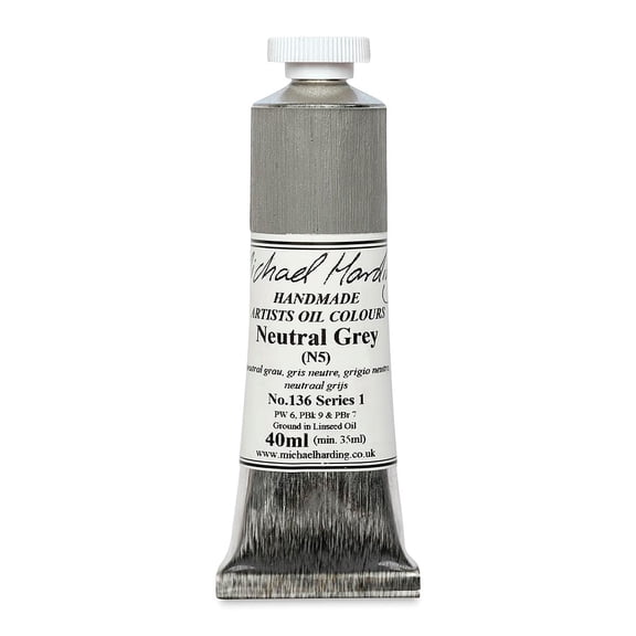 Michael Harding Artist Oil Paint - Neutral Grey, 40 ml tube