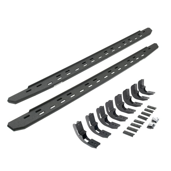 Go Rhino 69604887ST RB30 Slim Line Running Boards with Mounting Bracket Kit For 19-24 GMC, Chevrolet Fits select: 2019-2023 CHEVROLET SILVERADO, 2019-2023 GMC SIERRA