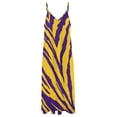 thumbnail image 3 of Purple And Gold Sleeveless Dress for Women Clothing Female Women's Summer Skirt, 3 of 6